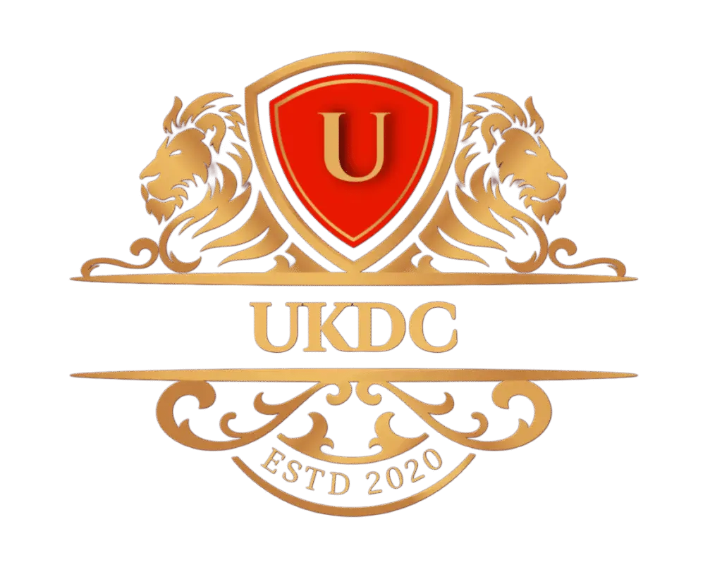 UK Direct chauffeurs logo in gold