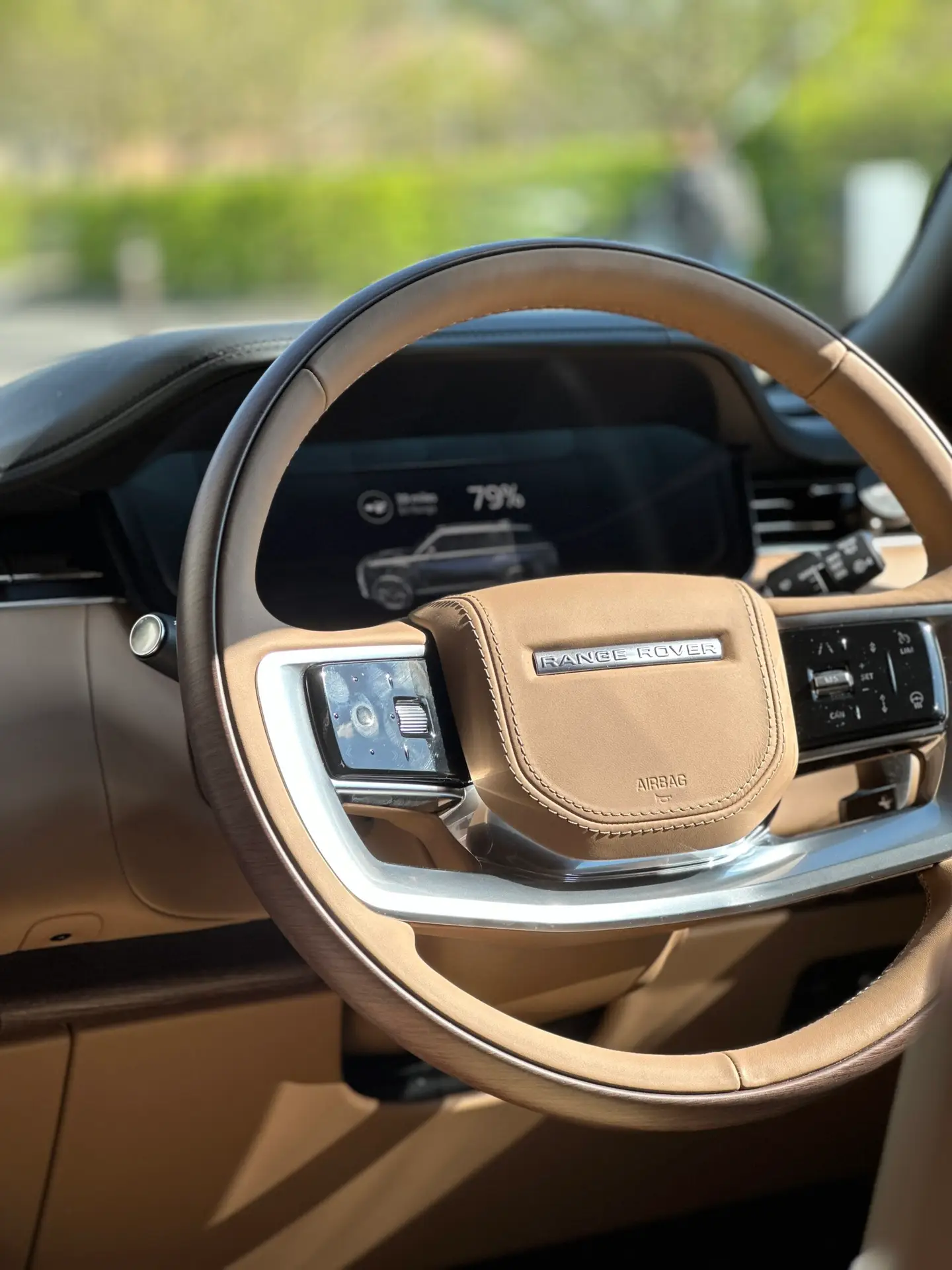 Range Rover dash board in brown